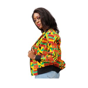 African women's jacket printed Bazin long sleeve fashion African traditional dashiki women's Retro jacket