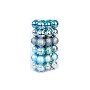 36pcs Christmas Ball Tree Decoration Ball Christmas Ball Ornaments Light Blue