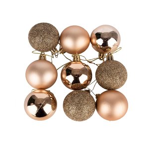 St Charles Christmas Baubles Shatterproof Champagne Gold, Christmas Tree Decorations Ball Ornaments Balls Christmas Hanging Decorations Holiday Decor - Shiny,Matte,Glitter