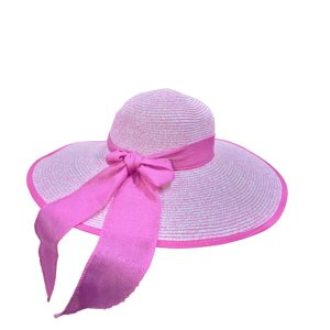 Ladies Bow Straw Hat