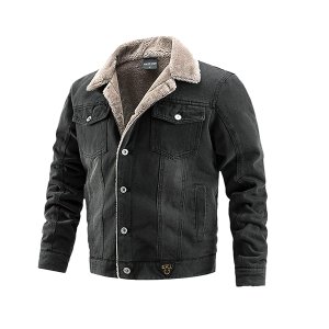 Men's Denim Winter Velvet lined Jacket