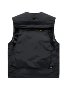 Men's Multi-Pocket Zipper Cargo Vest: Spring, Summer, Outdoor, Fishing, Photography