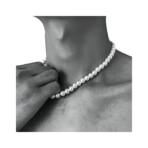 1pc Vintage Simple Faux Pearl Beaded Necklace, For Men Women