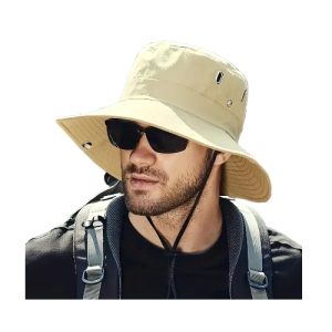 1pc Summer Men's UV Protection Hat, Big Puffy Bucket Hat For Men Women, Cycling Fishing Outdoor Fashion Sun Hat