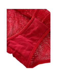 4pcs Solid Floral Lace Thongs, Comfy & Breathable Intimates Panties, Women's Lingerie & Underwear