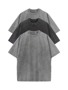 Secret Shield 3-Piece Men's 100% Cotton Loose-Fit T-Shirts in Solid Colors - Casual Short Sleeve Crew Neck