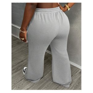 The Prestige Edit Wide-Leg Thermal Sweatpants Grey