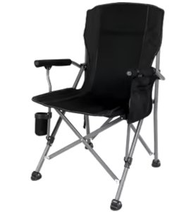 Heavy Duty Folding Camping Chair With Side Cup Holder And Side Pocket