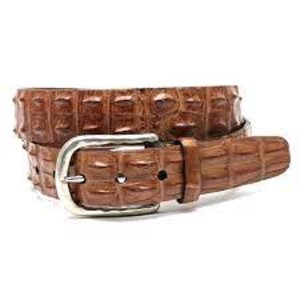 P A Handcrafted Genuine Crocodile leather belts Black