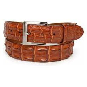 P A Handcrafted Genuine Crocodile leather belts Black