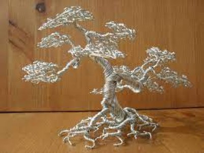 P A  Christimas Beaded Baobab Wire Tree with Balls