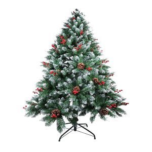HOME AND PARTY BERRIES AND PINE CONES CHRISTMAS TREE 210CM