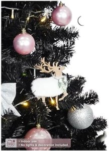 P A The Amaizing Black Artificial Christmas Tree 180cm