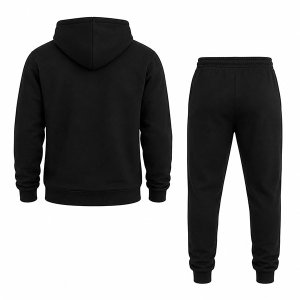 The Prestige Edit Poly Cotton Tracksuit set Black