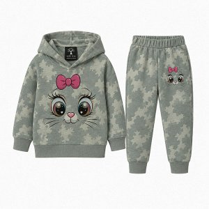 The Prestige Edit Kids Sage Camo Kitty Tracksuit Set